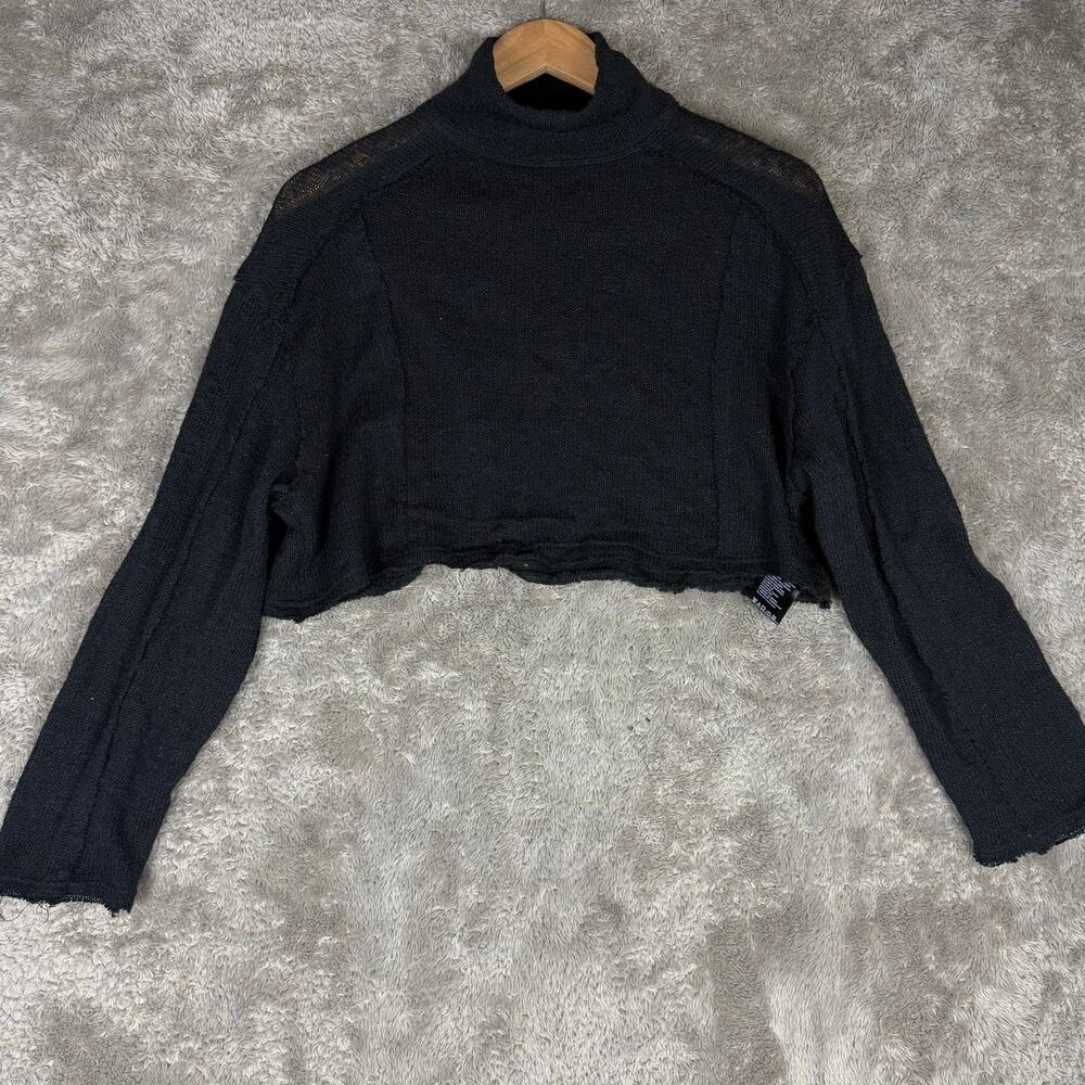 Ubran Outfitters UO Black Long Sleeve Crop Sweater Shrug Pullover S Small